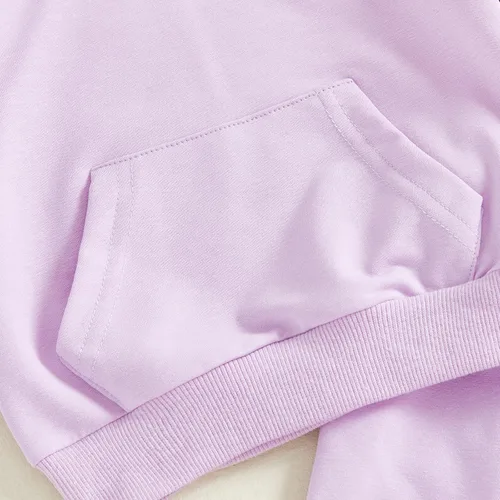 Miniatura 63 de Conjunto de ropa de otoño e invierno para bebé y niño, sudadera larga con capucha y pantalones para niños pequeños, 6, 12, 18, 24 meses, 2T
