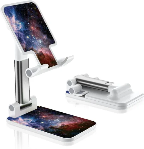 Miniatura 11 de Soporte de teléfono plegable para escritorio - Soporte de teléfono celular de ángulo ajustable - Adecuado para iPhone, Samsung - Flor negra
