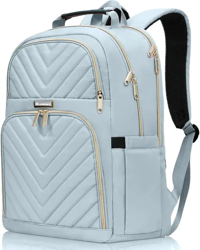 Miniatura 17 de Mochila de viaje para laptop, mochila escolar para adolescentes, niñas, niños, mochila universitaria acolchada grande de 15.6 pulgadas para mujeres