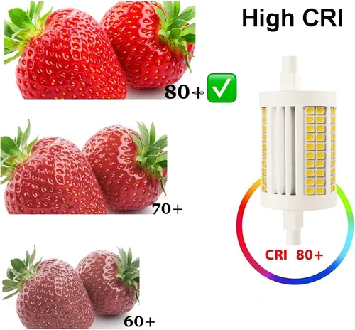 Miniatura 4 de LED R7S de 3.071 in 20 W, equivalente a bombilla halógena T3 de 200 W, 2400 lúmenes, luz de inundación lineal de doble extremo tipo J regulable, 120