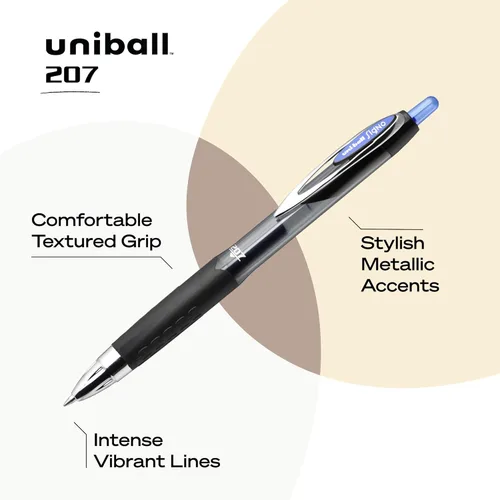 Miniatura 3 de uni-ball 207 - Bolígrafos de gel retráctiles Azul