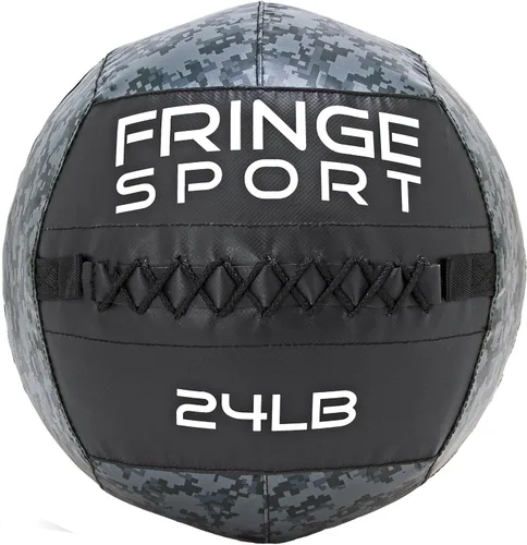 Miniatura 7 de FringeSport Pelota medicinal de camuflaje digital/pelota pesada extra duradera para fuerza y acondicionamiento, entrenamiento pliométrico y básico