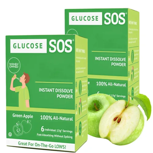 Miniatura 13 de Bolsas de polvo de glucosa Glucose SOS con dextrosa natural, absorción rápida que se disuelve instantáneamente en la boca sin necesidad de agua