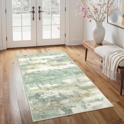 Miniatura 126 de GENIMO Alfombra antideslizante de 2 x 6 pies, lavable para pasillos de cocina, alfombras de cocina modernas abstractas, alfombra ligera de pelo bajo