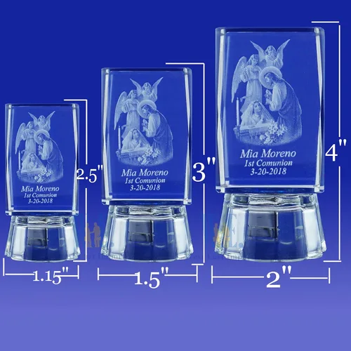 Miniatura 3 de Primera Comunión para niña, 12 piezas de recuerdo de cristal 3D, regalos de Primera Comunión, personalización y personalización, grabado grabado