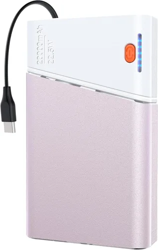 Miniatura 9 de Aaoyun Cargador portátil Power Bank, 10000mAh 22.5W PD carga rápida Powerbank con cable USB C integrado, batería externa delgada para iPhone