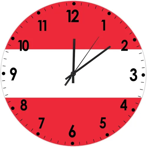 Miniatura 633 de Cheyan Reloj de pared con bandera de Canadá de 12 pulgadas, silencioso, sin tictac, de PVC, funciona con pilas, reloj redondo decorativo, regalo