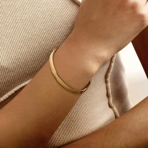 Miniatura 2 de Ross-Simons 6mm 18kt Gold Over Sterling Oval Bangle Bracelet