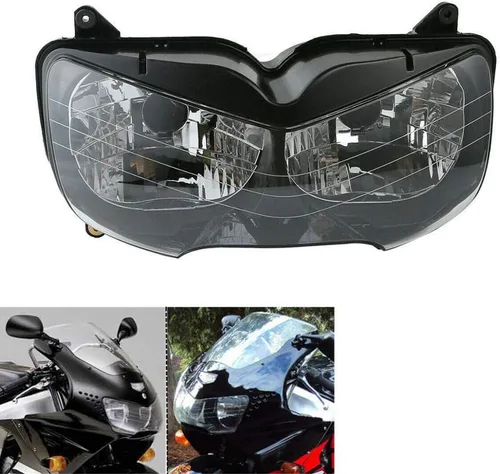 Miniatura 12 de Ensamble de lámpara de faro delantero para motocicleta compatible con Yamaha YZF600 R6 2006 2007 06 07 YZF-R6 Faro frontal transparente para moto
