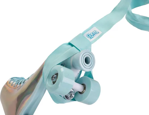 Miniatura 7 de GEM Patines cuádruples, color azul holográfico, talla 7-10