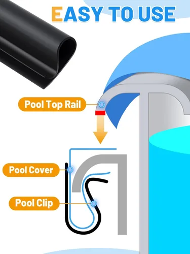 Miniatura 5 de 48 piezas de clips para cubierta de piscina de invierno de 4.7" - Kit de cierre de piscina para piscinas de pared de acero sobre el suelo