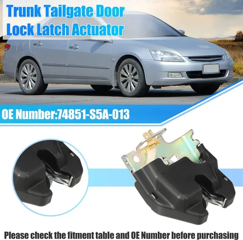 Miniatura 2 de X AUTOHAUX Cerradura de la puerta trasera del coche del actuador del pestillo de la puerta del maletero trasero 74851-S5A-013 para Honda Civic