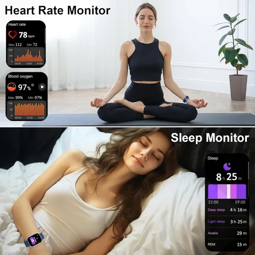 Miniatura 3 de Matast Reloj inteligente, reloj inteligente de 1.91 pulgadas para hombres y mujeres (respuesta/hacer llamadas), rastreador de actividad física