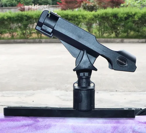 Miniatura 6 de Soporte para caña de pescar de 360 grados con soporte para caña de pescar, soporte de caña con kit de base de montaje en riel con accesorios