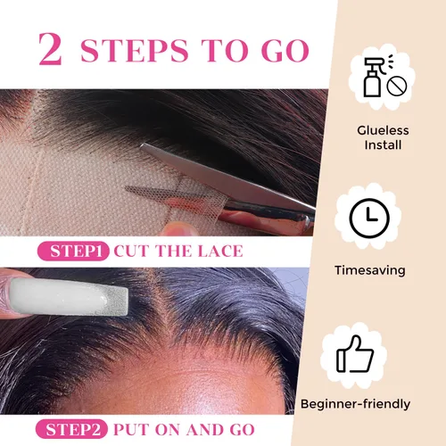 Miniatura 7 de Lashey Pelucas de cabello humano lacio tipo afro de 5 x 5, cierre de encaje HD transparente, densidad del 180 % prearrancada con nudos blanqueados