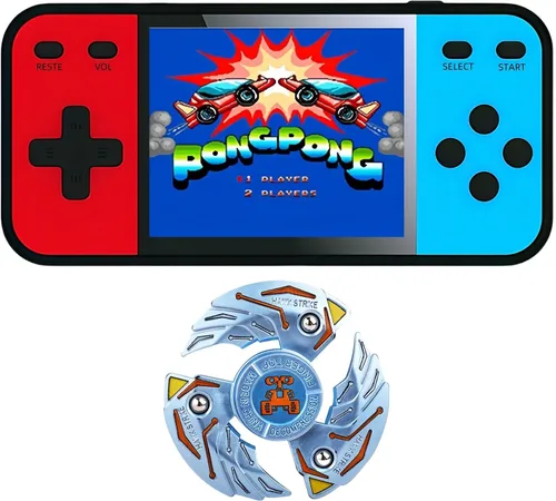 Consola de juegos retro a color de pantalla grande de 3.0 "incorporada 240 videojuegos bolsillo estudiante juego electrónico portátil para niños