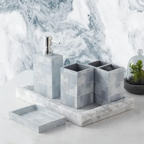 Miniatura 30 de Sweet Home Collection - Colección de accesorios de baño, diseños únicos decorativos y hermosos para decoración de baño, dispensador de loción/jabón