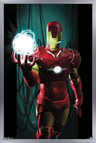 Miniatura 9 de Trends International Marvel Comics - Iron Man - Póster de pared energético, 14.725 x 22.375 pulgadas, versión enmarcada en madera de granero