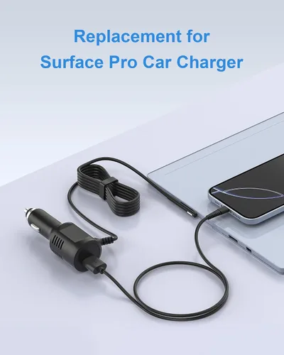 Miniatura 2 de Surface Pro Cargador de coche 15V2.58A Surface Car Adapter para Microsoft Surface Pro 3/Pro 4/Pro 5/Pro 6/Pro 7/Pro X Tablet, Surface Book, Surface