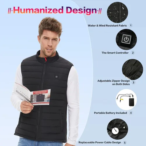 Miniatura 3 de Heated Vest for Men and Women with Battery Pack Rechargeable Heated vests Warming Lightweight Heating Vest