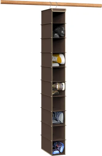Miniatura 9 de Simple Houseware - Paquete de 2 organizadores colgantes con 10 estantes, color gris