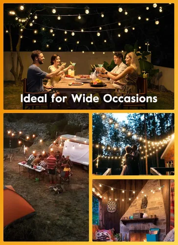 Miniatura 7 de Brightown Bombillas LED de repuesto G40, paquete de 10 bombillas de globo transparente para enchufes E12 C7 con base de tornillo de candelabro, Luz