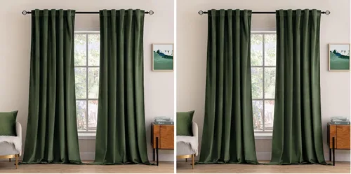 Miniatura 21 de MIULEE Cortinas de terciopelo de 84 pulgadas de largo, juego de 2 paneles para dormitorio, con pestaña trasera plisada, de lujo, aislamiento