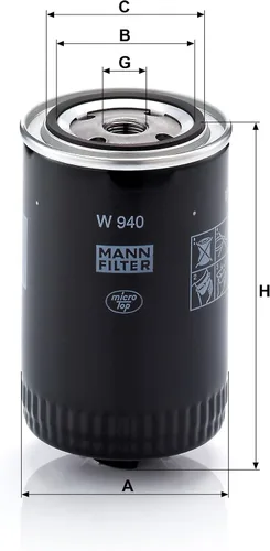 Miniatura 3 de Mann-Filter W 940 - Filtro de aceite giratorio