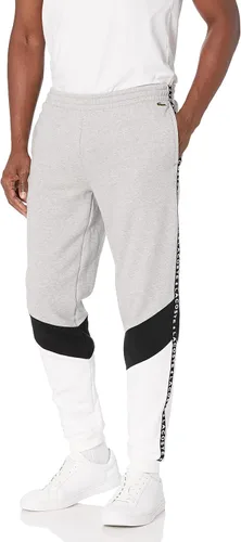 Lacoste Pantalón deportivo deportivo deportivo para hombre con cinta adhesiva en las piernas, Negro