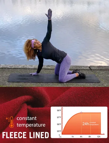 Miniatura 5 de BALEAF Camiseta térmica de forro polar para mujer, de manga larga, con agujeros para los pulgares, bolsillo con cremallera para clima frío