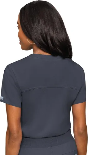 Miniatura 2 de Med Couture Touch - Camiseta médica con bolsillo en el pecho para mujer