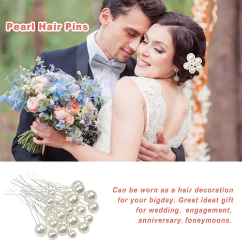 Miniatura 5 de ELANE 38 horquillas de pelo de perlas para peinados de boda, accesorios para el cabello de novia, accesorios para el cabello para mujeres y niñas