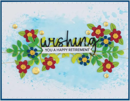 Miniatura 6 de Spellbinders SDS-185 Snowflake Wishes - Juego de sellos y troqueles transparentes de la colección Bibi's Snowflakes de Bibi Cameron