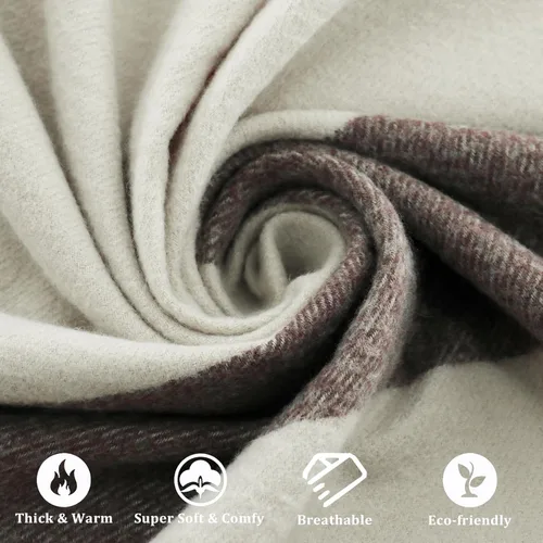 Miniatura 9 de Poncho chal para mujer, suéteres suaves y cálidos para mujer, parte delantera abierta, poncho de viaje para otoño, invierno y primavera