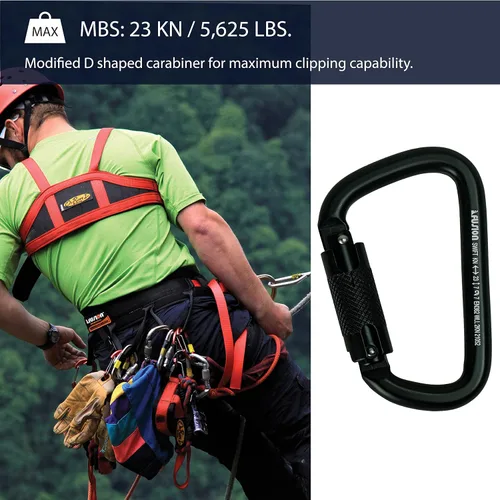 Miniatura 6 de Fusion Climb Swift Lock - Mosquetón de aluminio con bloqueo automático, ligero y fuerte para trabajadores de gran altitud, hamacas, accesorios