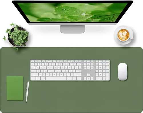 Miniatura 20 de Bloss Almohadilla de escritorio de cuero y reposamuñecas para teclado, alfombrilla grande para mouse + almohadilla para teclado + soporte de muñeca