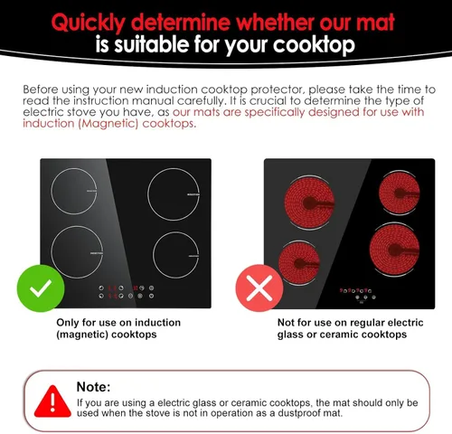 Miniatura 2 de KitchenRaku Protector de placa de inducción grande de 30.7 x 20.4 pulgadas, resistente al calor hasta 572 °F (572.0 °F), cubiertas de quemador