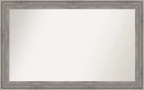 Miniatura 313 de Amanti Art Espejo de pared personalizado no biselado (24.5 x 24.5 pulgadas), marco gris marrón alta, varios tamaños personalizados, espejo de baño