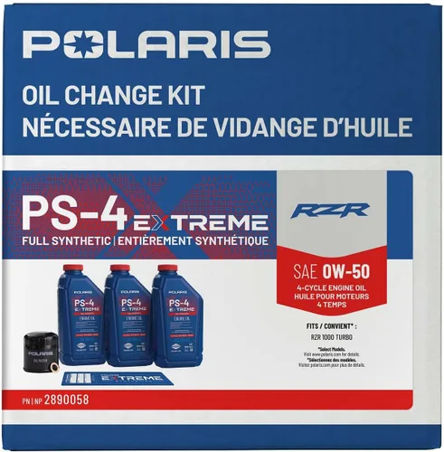Miniatura 3 de Kit de cambio de aceite Polaris para modelos específicos RZR Turbo y Pro XP & XP 4 con motor de 4 tiempos, incluye 3 cuartos de galón de aceite
