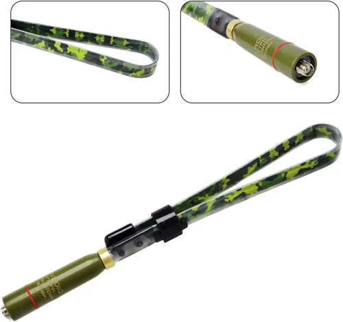 Miniatura 2 de TWAYRDIO Antena táctica plegable de doble banda VHF UHF de 144/430MHz 6.6 ft 27.6 in SMA hembra de radios bidireccionales 15.3 pulgadas para radios