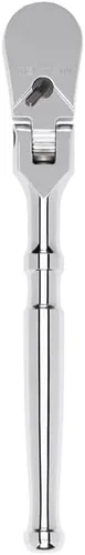 TEKTON Trinquete de transmisión de 3/8 pulgadas x 6 pulgadas con cabezal flexible de liberación no rápida de cuerpo pequeño | SRH21506