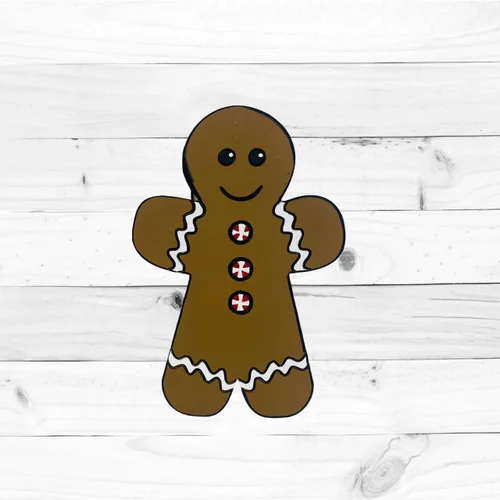 Miniatura 3 de Little Gingerbread Man, Pintura por línea, Artesanía para niños, Forma de Navidad, Forma de artesanía sin terminar