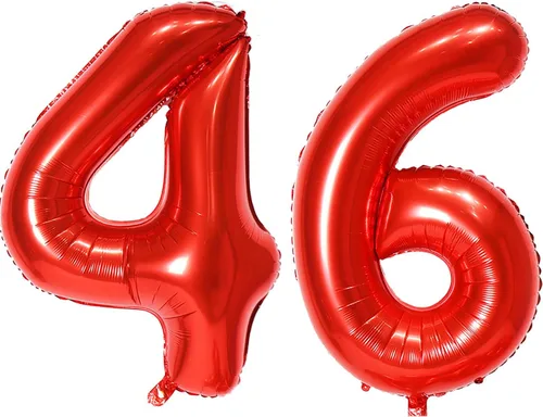 Miniatura 82 de Globo de helio rojo del número 10 de 40 pulgadas, autosellado para decoración de fiesta de cumpleaños y decoración de fiesta de aniversario (rojo 10)