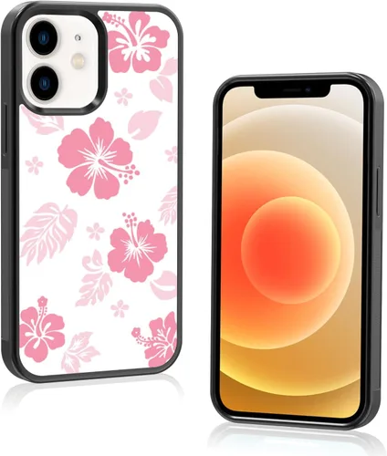 Miniatura 102 de Funda para iPhone 8 Plus y iPhone 7 Plus, linda funda Kawaii azul hibisco hawaiano floral estética floral para niñas preppy mujeres