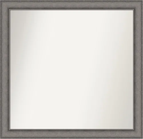 Miniatura 276 de Amanti Art Espejo de pared personalizado no biselado (24.5 x 24.5 pulgadas), marco gris marrón alta, varios tamaños personalizados, espejo de baño