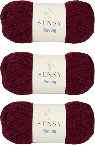 Miniatura 22 de Sensy Roving - Ovillo de lana multicolor, 3.5 onzas, 132 yardas, calibre 5, voluminoso (otoño)