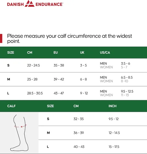 Miniatura 6 de DANISH ENDURANCE Calcetines de compresión graduados 21-26mmHg, para mujeres y hombres