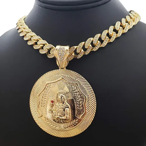 Miniatura 2 de Blingfactory - Collar con colgante de Santa Bárbara de hip hop, 0.472in, 18.0in