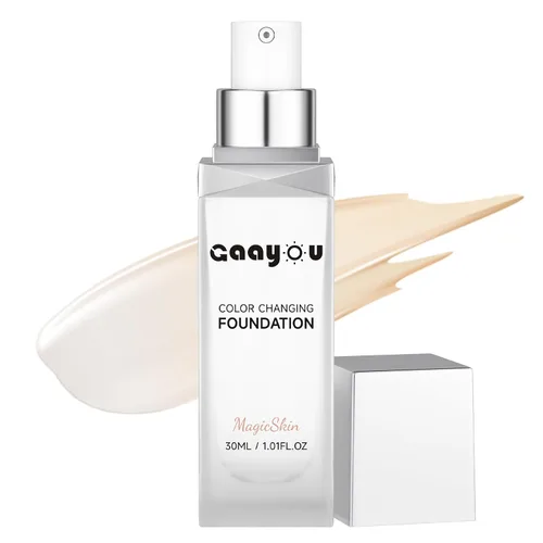 La base que cambia de color se adapta al instante a tu piel de cobertura ligera a completa, corrector líquido hidratante para maquillaje facial
