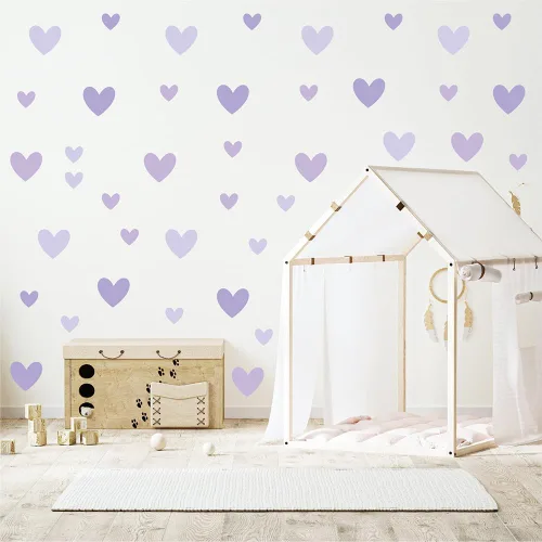 Miniatura 12 de 110 calcomanías de pared de corazón pastel suaves, 10 hojas de vinilo impermeable para despegar y pegar en 2 tamaños, decoración estética pastel